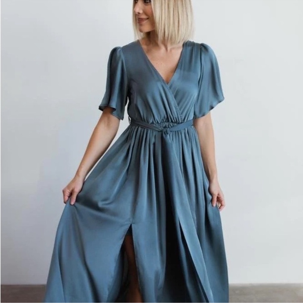 Elegant Blue Maxi Dress